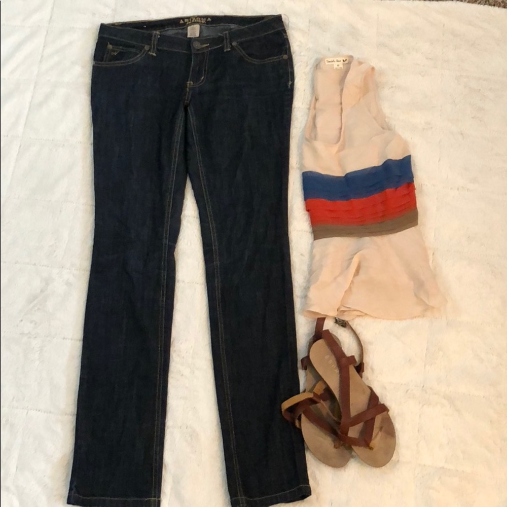 Arizona Jeans Dark Wash Juniors 7 Long